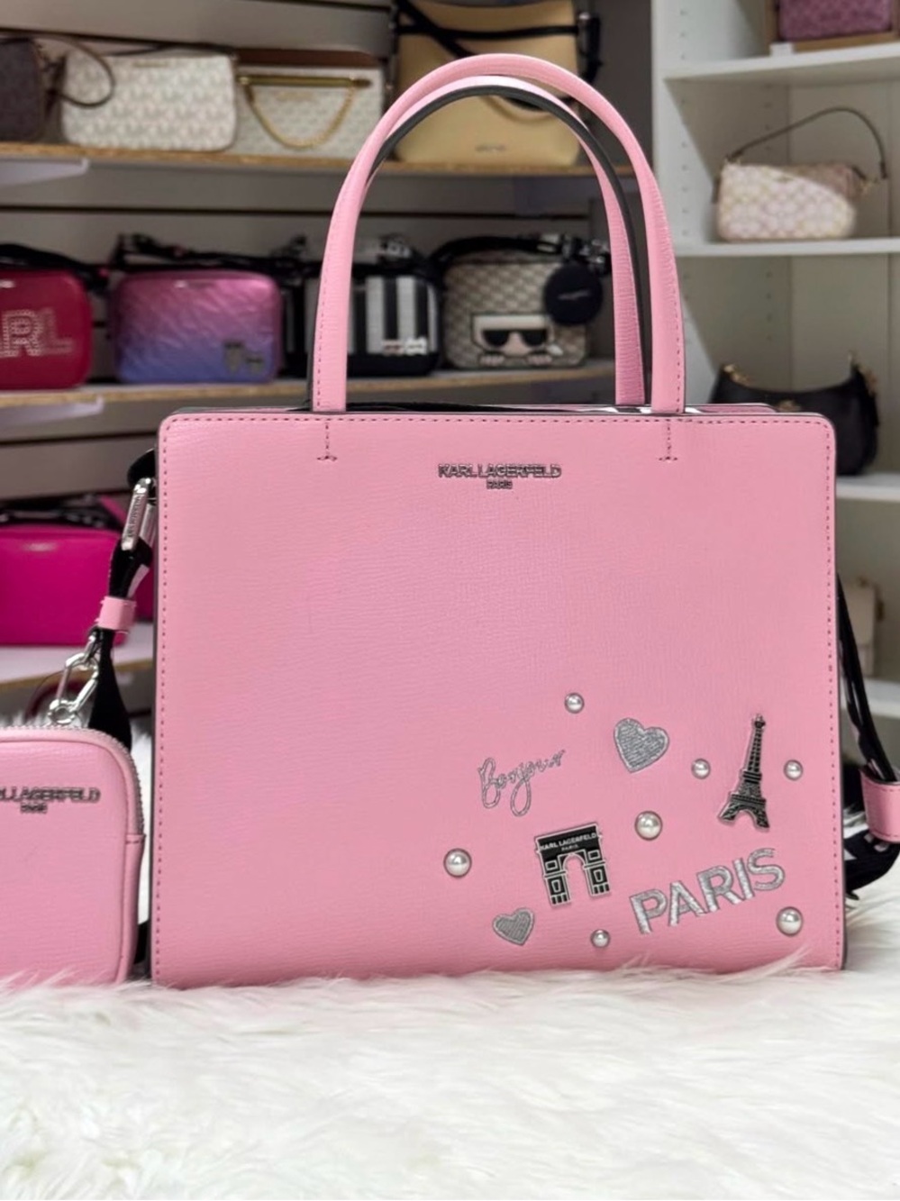 ✨ KARL LAGERFELD PARIS – TOTE ROSA